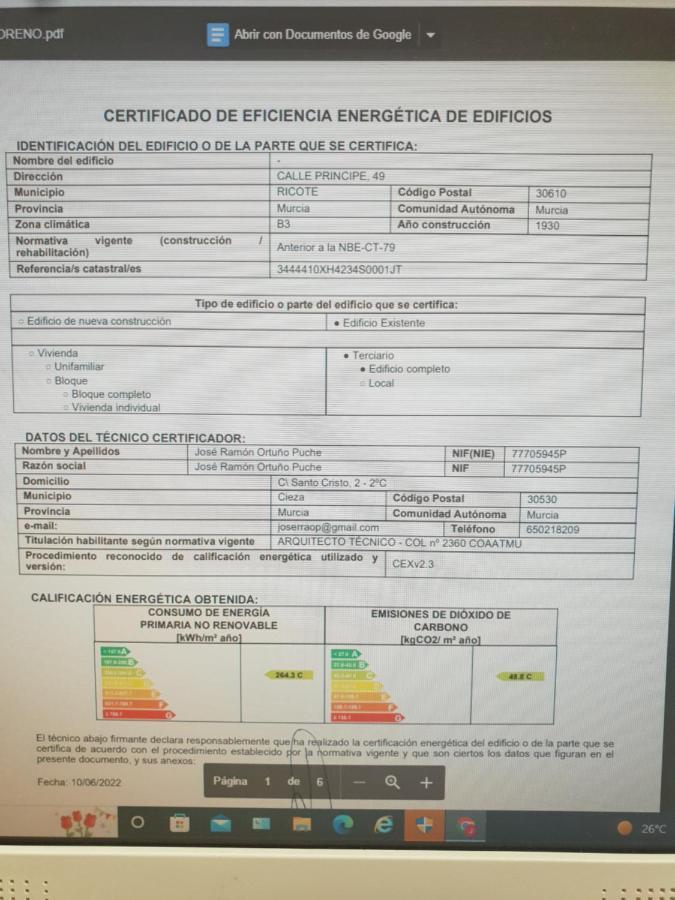 Auberge de jeunesse Aljibe De Monastrell à Ricote Extérieur photo